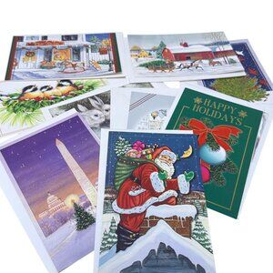Christmas Card Assortment 10 Holiday Cards w/ Envelopes VFW Brickmill Studios